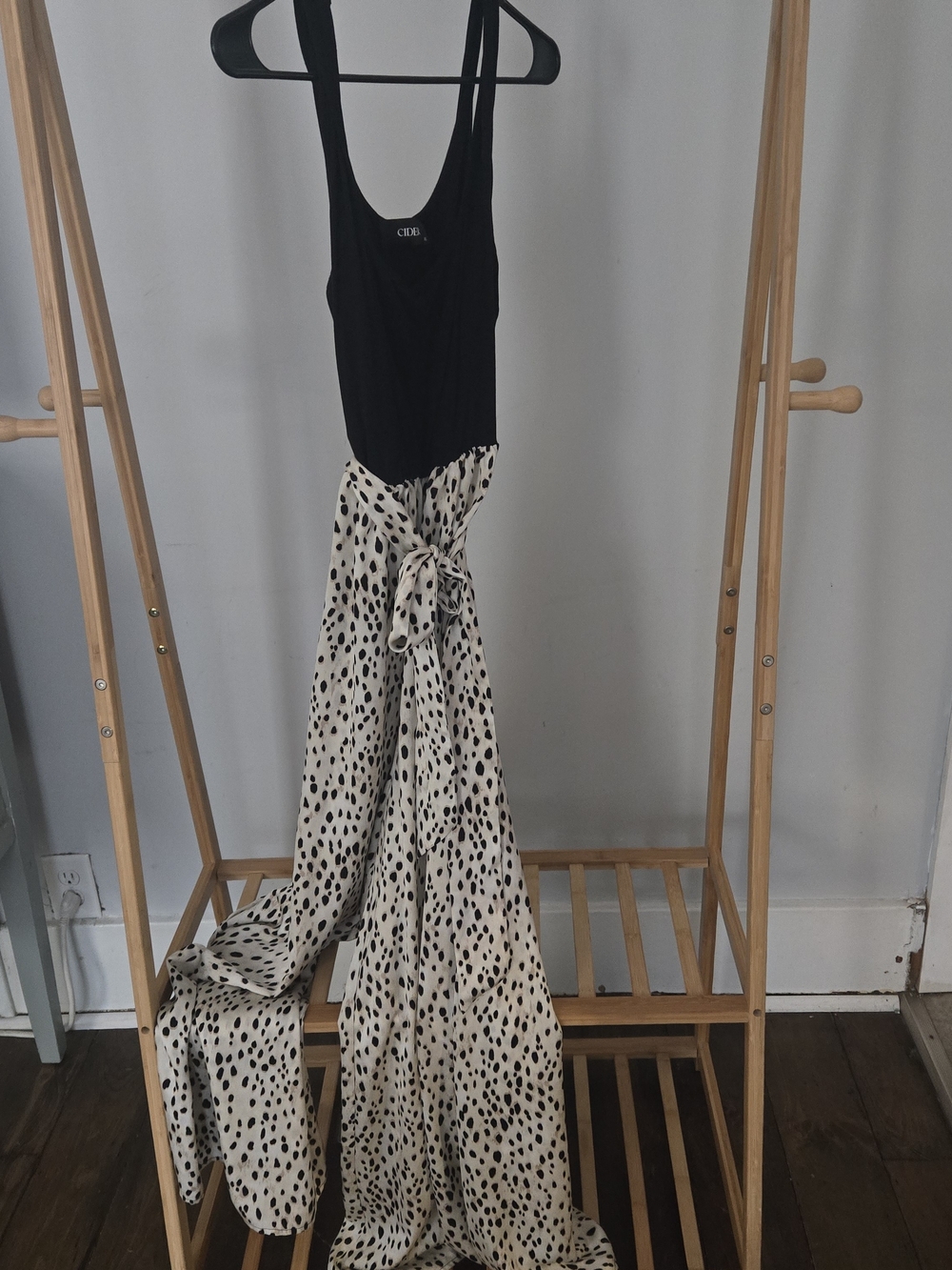 Cider Cream and Black Two-Piece Skirt Set